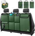 Car Trunk Organizer with Cooler, Hanging Car Organizers and Storage with Large Pockets, Zippers Detachable Seat Back Organizers Storage, Waterproof Car Storage Trunk Organizer for Jeeps, SUVs, Olive