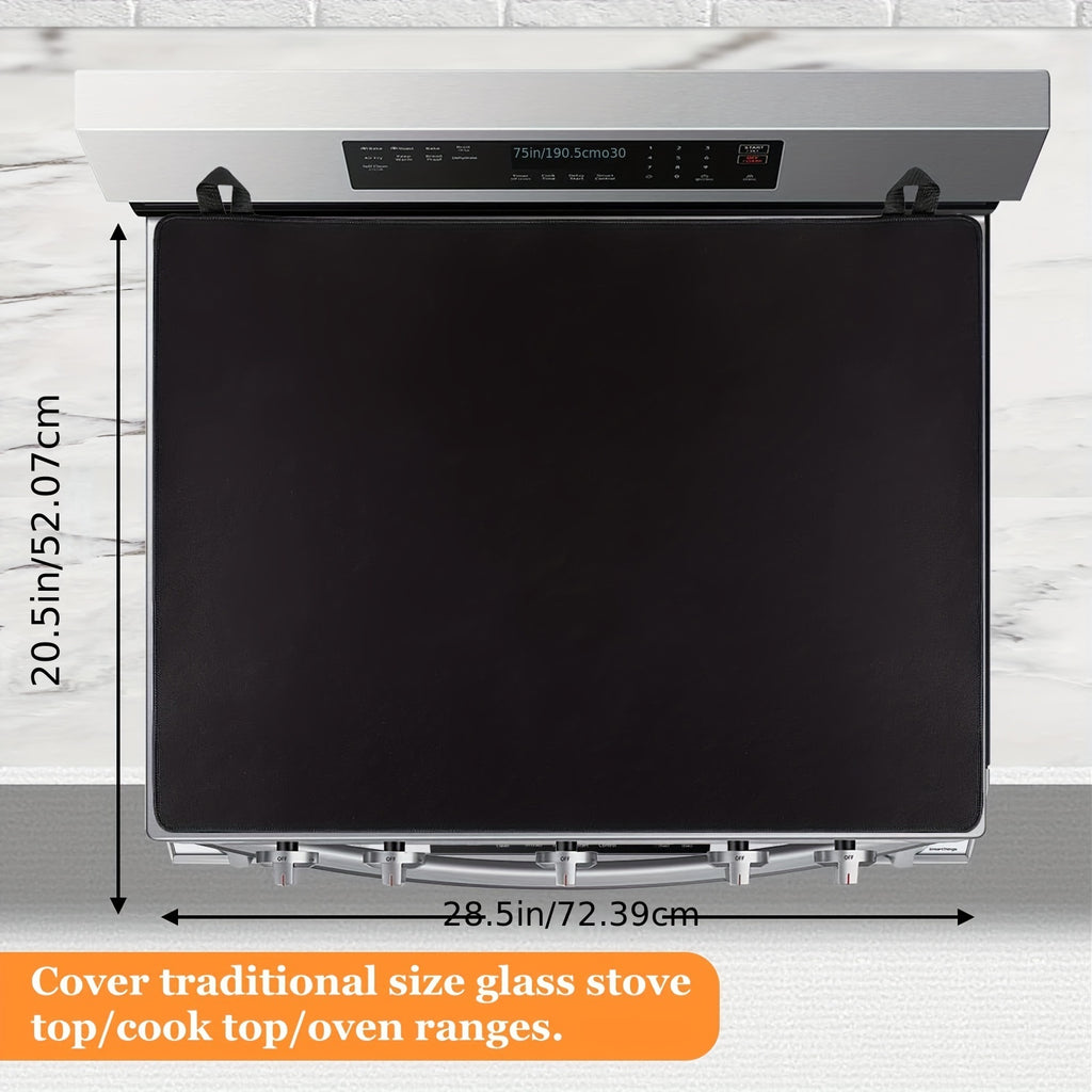 Stove Covers, Heat Resistant Glass Stove Top Cover , For Electric Stove LarCooktop Cover, Anti-Slip Coating Waterproof Stove Gap Foldable