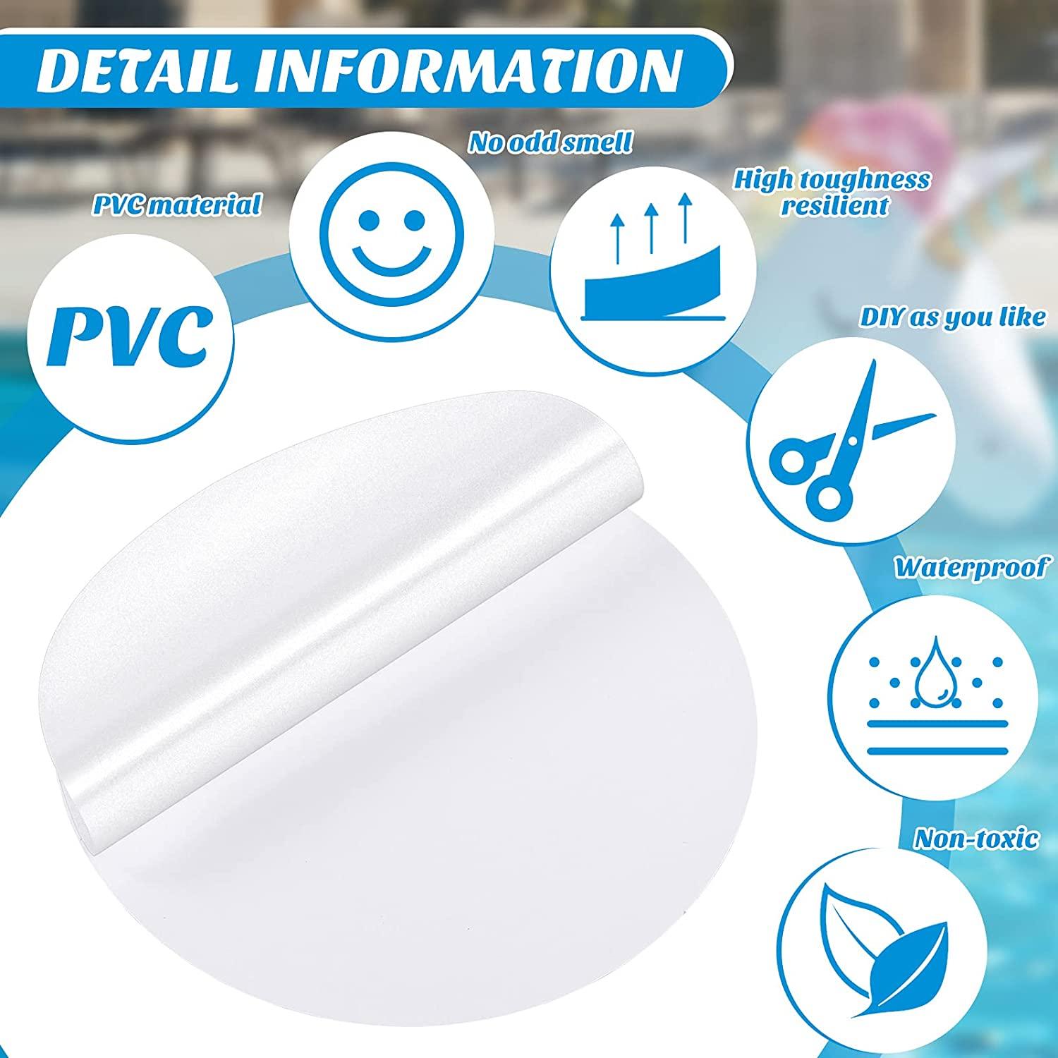 outus self-adhesive vinyl repair patch plastic repair patches kit for swimming pools inflatable boats products (30 pieces, 6 x 6 cm)
