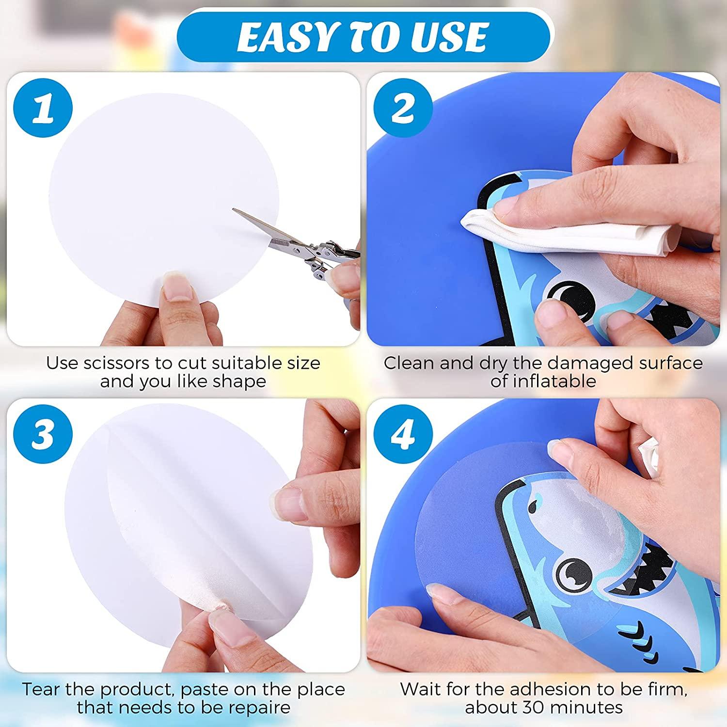 outus self-adhesive vinyl repair patch plastic repair patches kit for swimming pools inflatable boats products (30 pieces, 6 x 6 cm)
