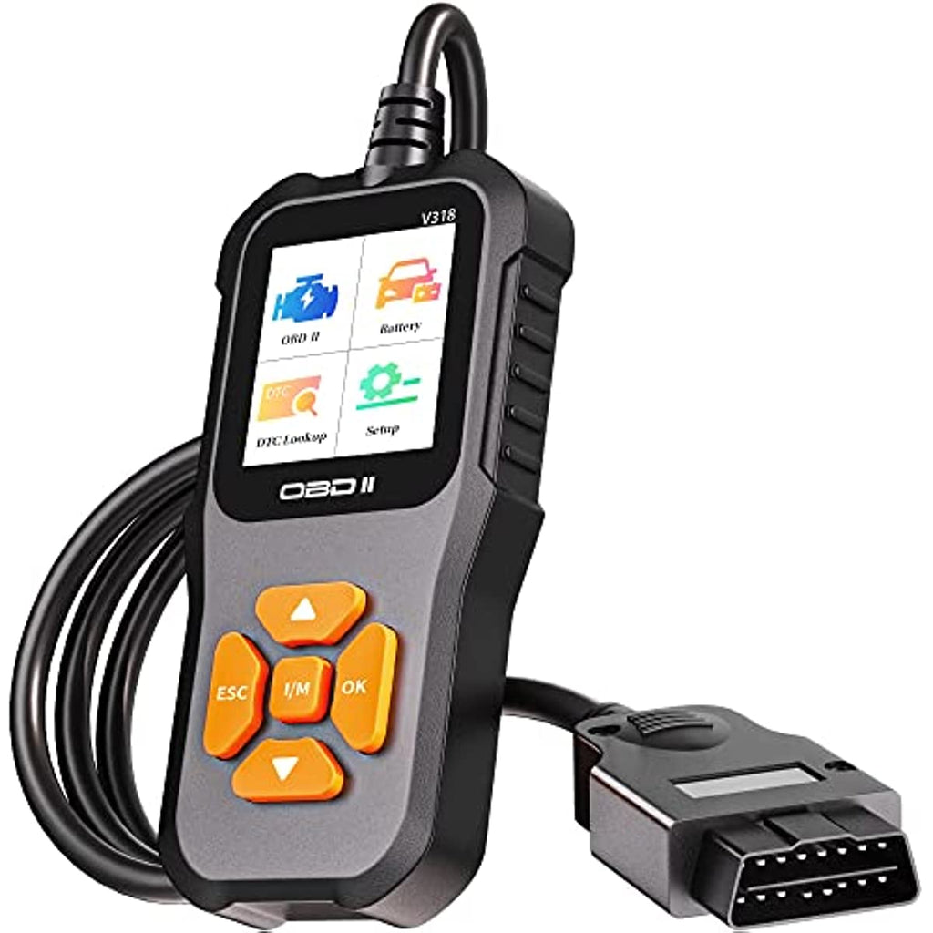 Car OBD2 Scanner Check Engine Light Fault Code Reader Battery VoltaRead Tool For All OBD II Protocol Vehicles Since 1996 Color Screen V318
