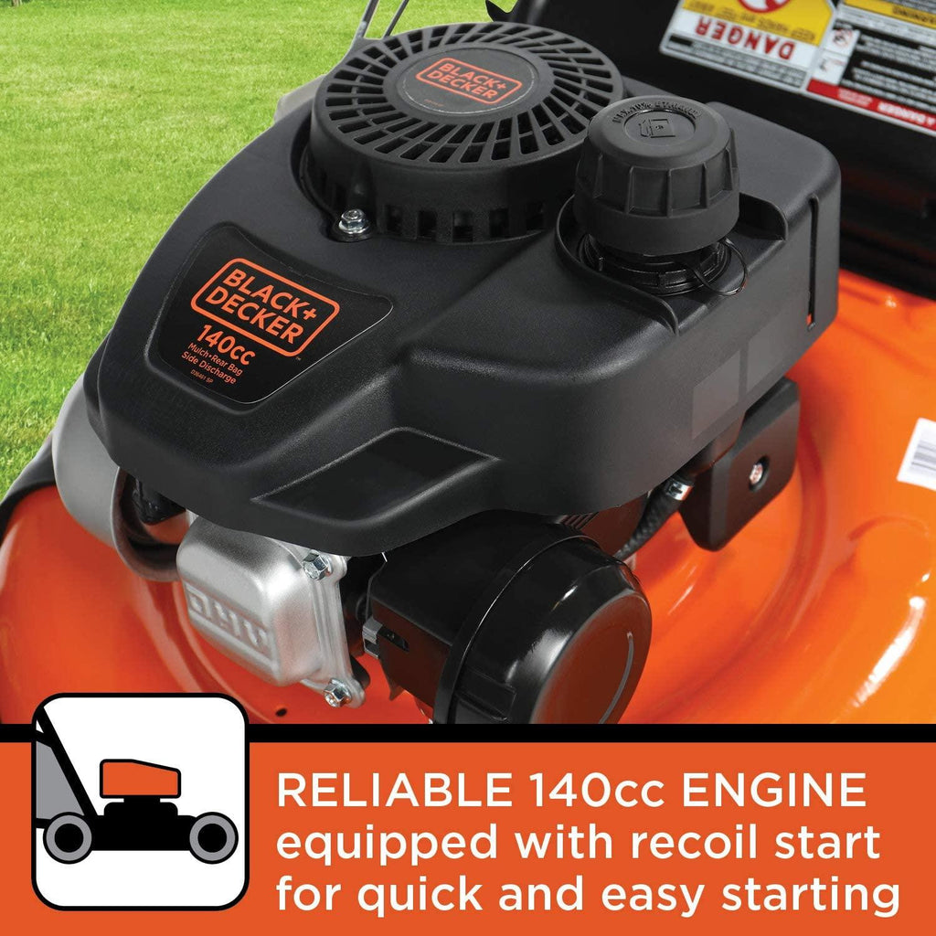 BLACK+DECKER 21" 140cc 3-in-1 Gas Powered Self Propelled Push Mower