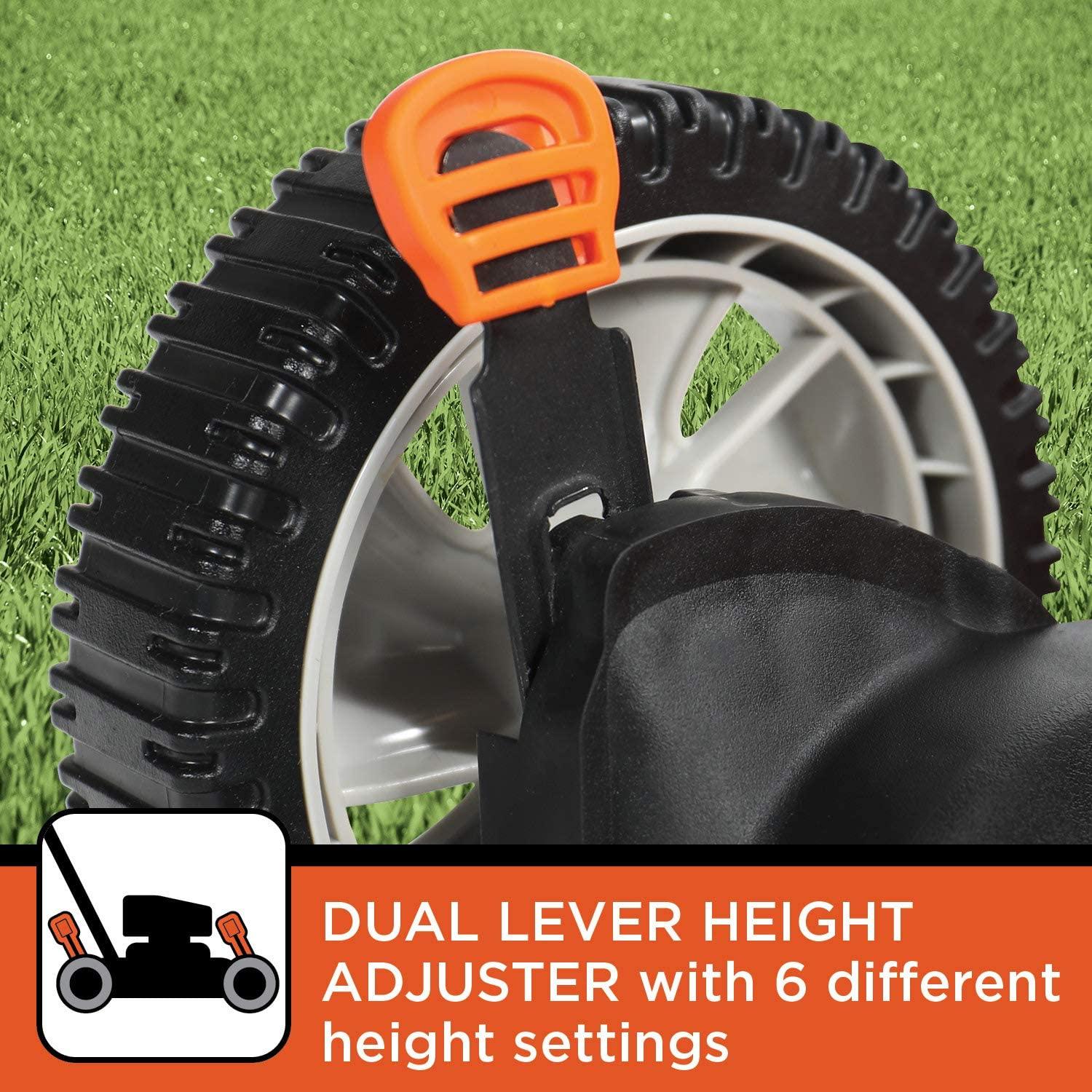 BLACK+DECKER 21 Inch 140cc 3-in-1 Gas Powered Walk Behind Push Mower - Side Discharge, Mulching, and Bagging Capabilities, Black and Orange