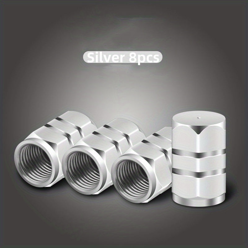 4/8pcs Aluminum Alloy Tire Valve Caps - Dustproof &amp; USA AIR Compatible - For Cars, Motorcycles &amp; Trucks