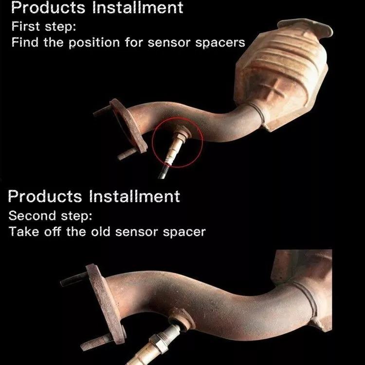 M18x1.5 Car Oxygen Sensor Adapter Auto Vehicle CEL MIL Fix Check Extender Spacer Engine Light Repair Part Accessory