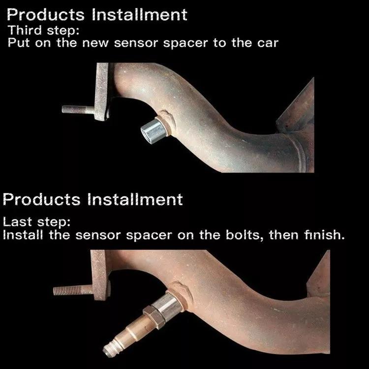M18x1.5 Car Oxygen Sensor Adapter Auto Vehicle CEL MIL Fix Check Extender Spacer Engine Light Repair Part Accessory
