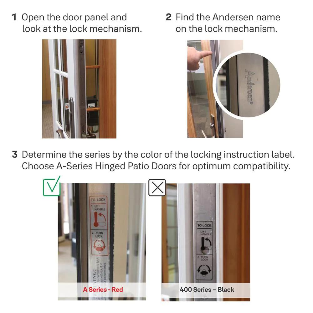 Assure Lock for Andersen Patio Doors Satin Nickel No Cylinder Deadbolt with Touchscreen Keypad