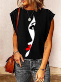 Casual Abstract Print Short-Sleeved T-Shirt