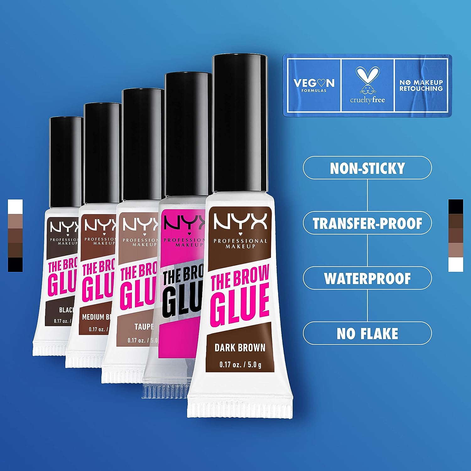 NYX PROFESSIONAL MAKEUP Micro Brow Pencil, Eyebrow Pencil, Taupe &amp; The Brow Glue Instant Brow Styler