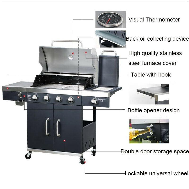 Brand Multifunctional Courtyard Outdoor BBQ Oven Gas BBQ Grill 27.5"x16.5"