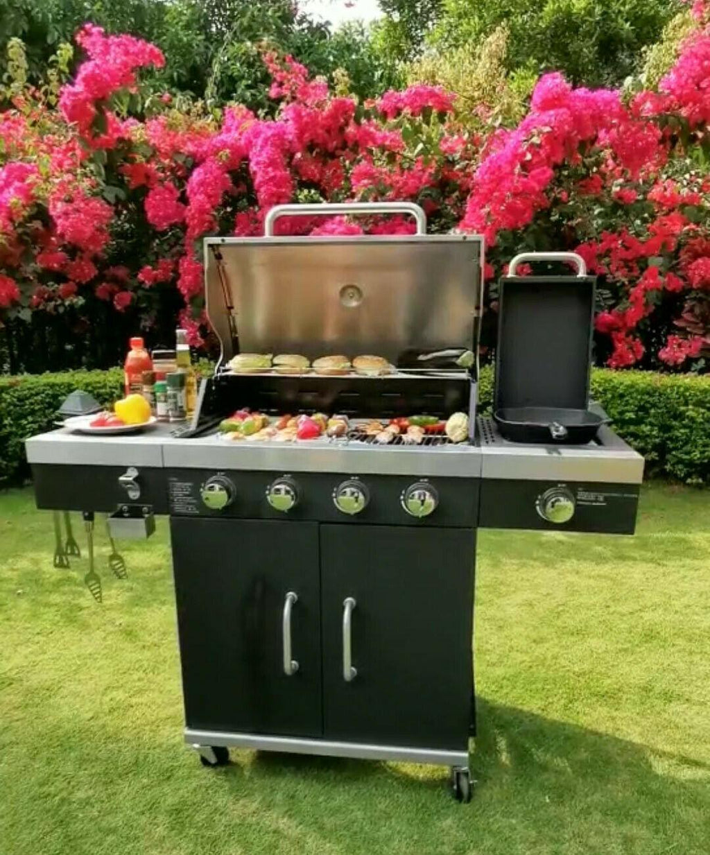 Brand Multifunctional Courtyard Outdoor BBQ Oven Gas BBQ Grill 27.5"x16.5"