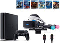 PlayStation VR Start Bundle 10 Items:VR Start Bundle,Sony PS4 Slim 1TB Console - Jet Black,6 VR Game Disc Until Dawn:Rush of Blood, EVE:Valkyrie,Battlezone,Batman:Arkham VR, DriveClub,Battlezone