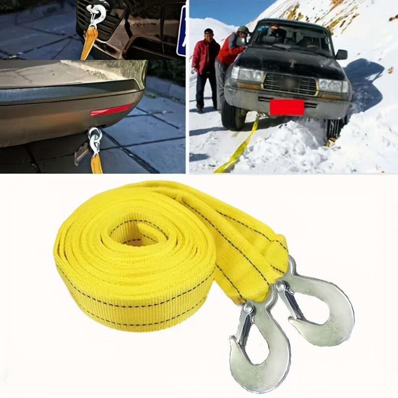 157.48in/4m Heavy 5 Ton Towing Rope, With Nylon Recovery Strap And StoraBag, Used For Emergency Vehicle Recovery