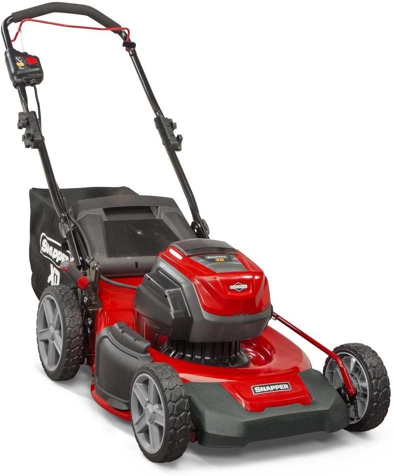 Snapper XD 82V MAX Cordless Electric 21" Push Lawn Mower, Includes Kit of 2 2.0 Batteries and Rapid Charger