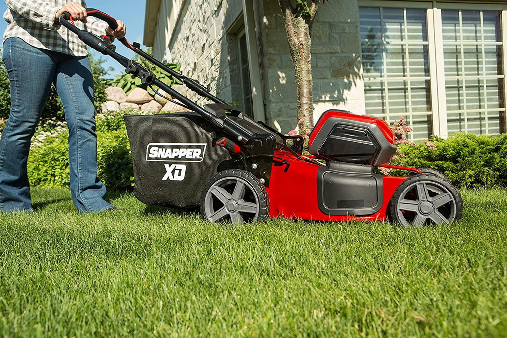 Snapper XD 82V MAX Cordless Electric 21" Push Lawn Mower, Includes Kit of 2 2.0 Batteries and Rapid Charger