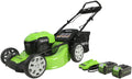 Greenworks 40V 21" Brushless (Smart Pace) Self-Propelled Lawn Mower, 2 x 4Ah USB (Power Bank) Batteries and Charger Included MO40L4413