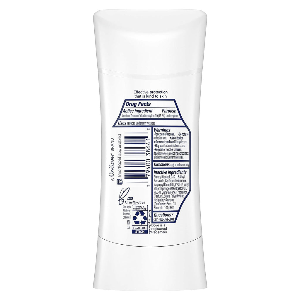 Dove Antiperspirant Deodorant with 48 Hour Protection Caring Coconut Deodorant for Women, 2.6 Ounce (Pack of 4)