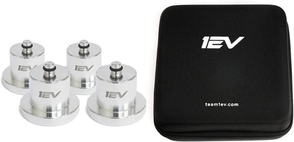 Team 1EV Billet Aluminum Heavy Duty Lifting Jack Pad Pucks for Rivian R1T / R1S (4 Pucks, Include Case)