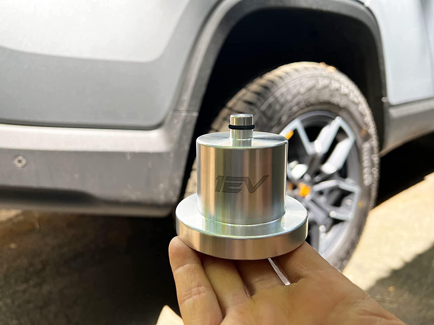 Team 1EV Billet Aluminum Heavy Duty Lifting Jack Pad Pucks for Rivian R1T / R1S (4 Pucks, Include Case)