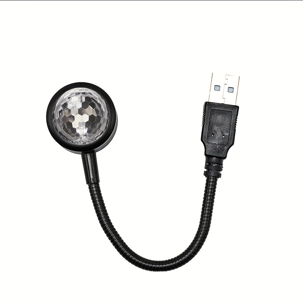 USB Music Rhythm Magic StaEffect Projection Lamp LED Party Disco StaLight Romantic Atmosphere LED Light For Cars Bedrooms Parties