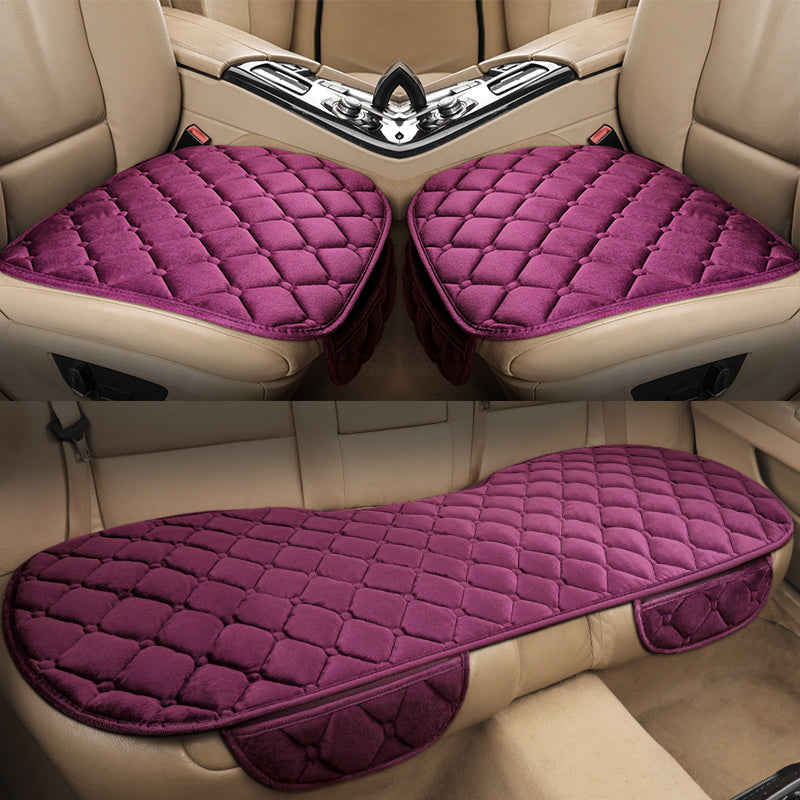 Car cushion winter plush automotive cushion car accessories three sets of single piece warm cushion automotive supplies