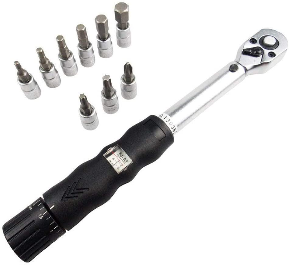 Peixiang Sturdy Bicycle Torque Wrench Set 2-14NM Preset Adjustable Torque Wrench Hexagon Tool Set Safety
