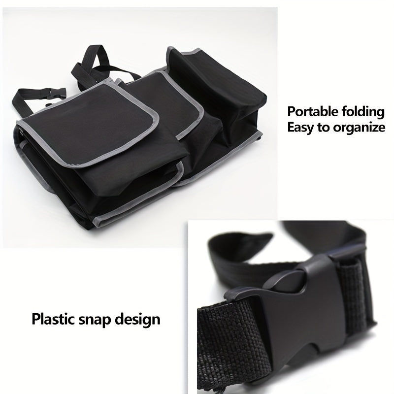 1pc High Capacity Car Boot Back Seat Trunk StoraBag Organizer Pocket Waterproof Oxford StoraBox Organizer Stowing Tidying Interior Accessories