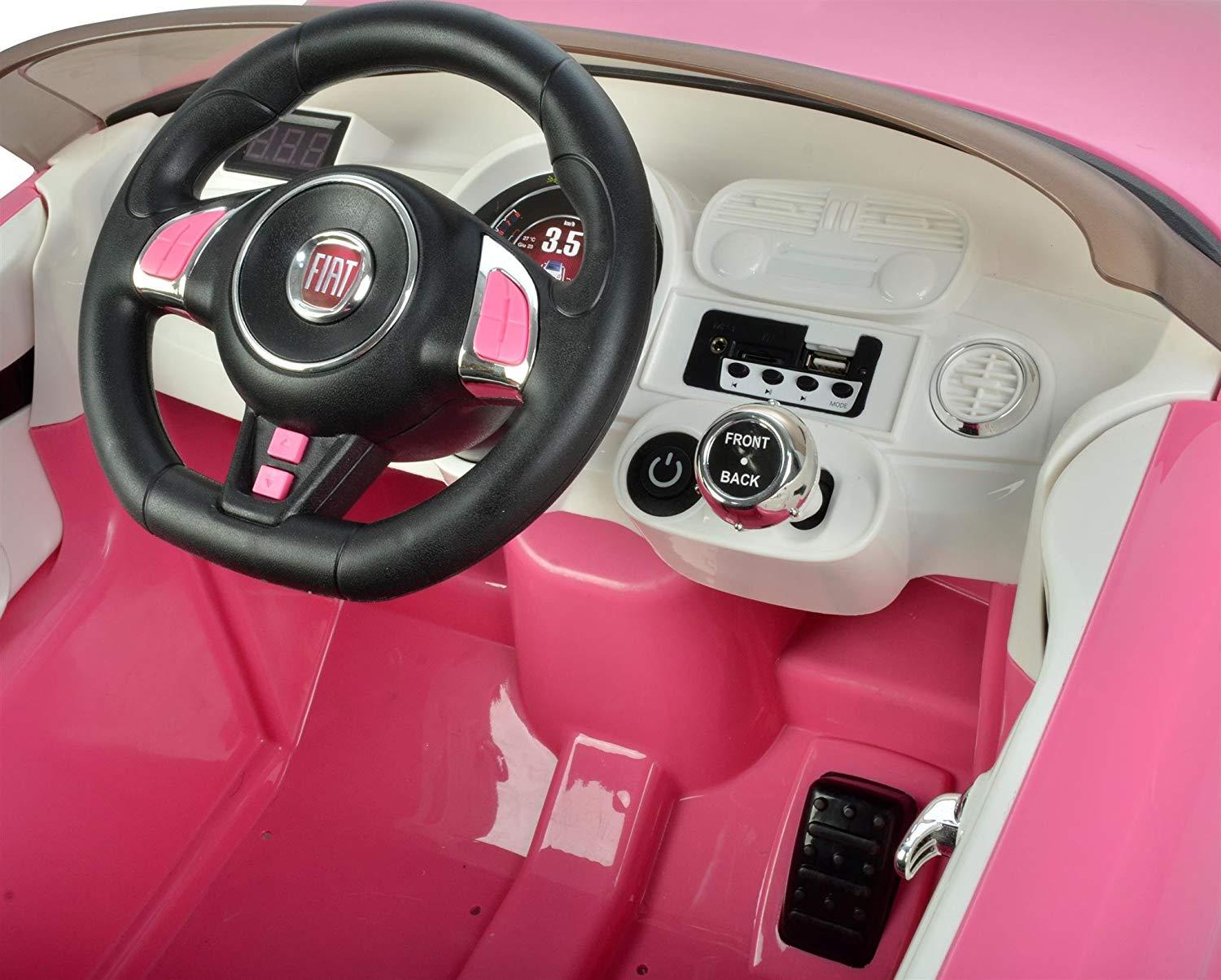 Best Ride On Car Fiat 500 12V- Pink Fiat 500 12 V Electric Car, Pink