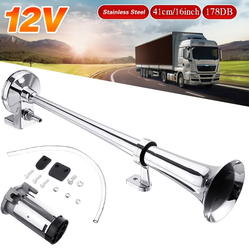 12V Car Truck Horn, Train Air Horn 150DB Loud Universal Electric Dual Trumpet Air Horns Kit For Any 12V Cars Trucks Trains Lorrys Boat Van