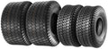 Set of 4 Lawn Mower Turf Tires 15x6-6 Front & 18x9.5-8 Rear Tractor Riding, 4PR, Tubeless