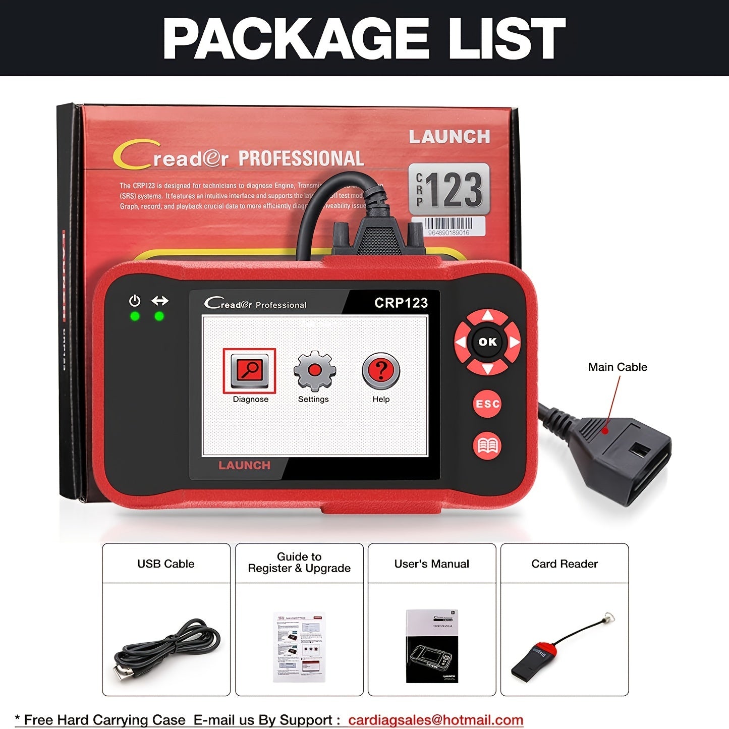2023 Newest OBD2 Scanner CRP123 Elite: Diagnose Engine/ABS/SRS/Transmission &amp; Read SRS Airbag Codes - Lifetime Updates!