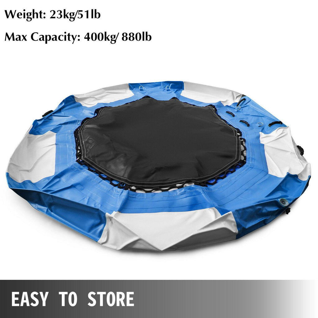 10ft Inflatable Water Bouncer Water Trampoline Splash Padded Inflatable Bouncer Bounce Swim Platform for Water Sports