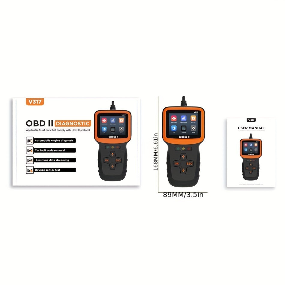 OBD2 Scanner Professional Auto Engine System Diagnostic Tool Lifetime Automotive DTC Lookup Code Reader Car Diagnostic Tool