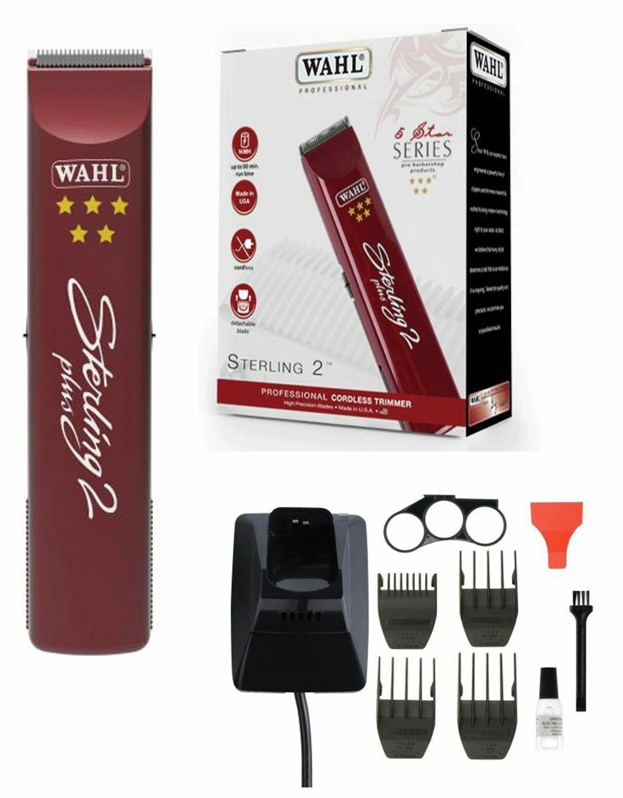 Wahl Sterling 2 5 Star Series Red, Professional Rechargeable Cordless Trimmer