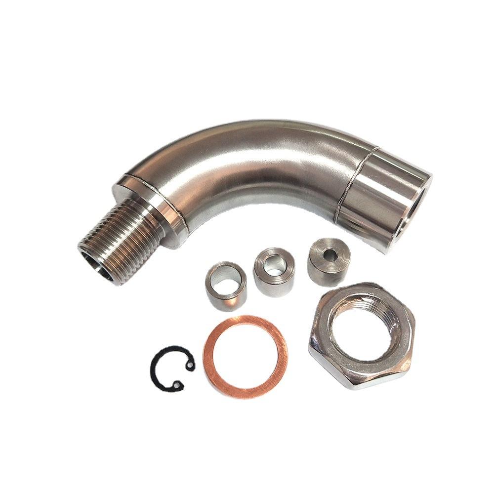 OBD2 Vihicle J Style M18X1.5 O2 Oxygen Sensor Angled Extender Spacer Kit Generic