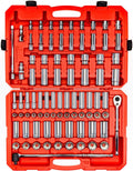 TEKTON 1/2 Inch Drive 6-Point Socket &amp; Ratchet Set, 84-Piece (3/8 - 1-5/16 in., 10-32 mm) | SKT25302