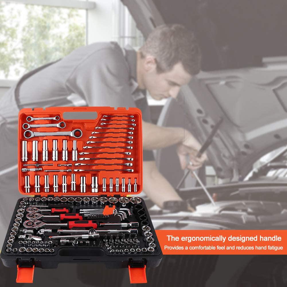 Akozon Ratchet Socket Set Vehicle Maintenance Repair Tool box Combination Wrench Hand Tool150Pcs