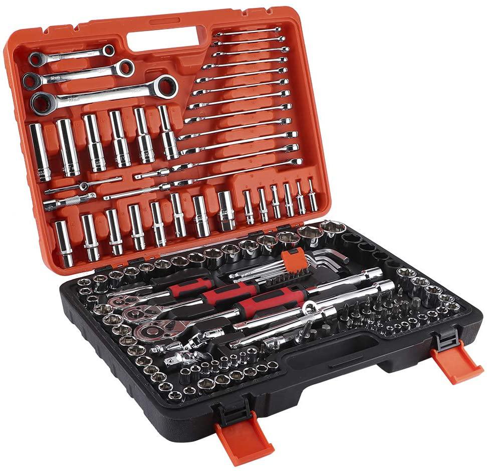 Ratchet Socket Set,150Pcs Ratchet Socket Set Vehicle Maintenance Repair Toolbox Combination Wrench Hand Tool