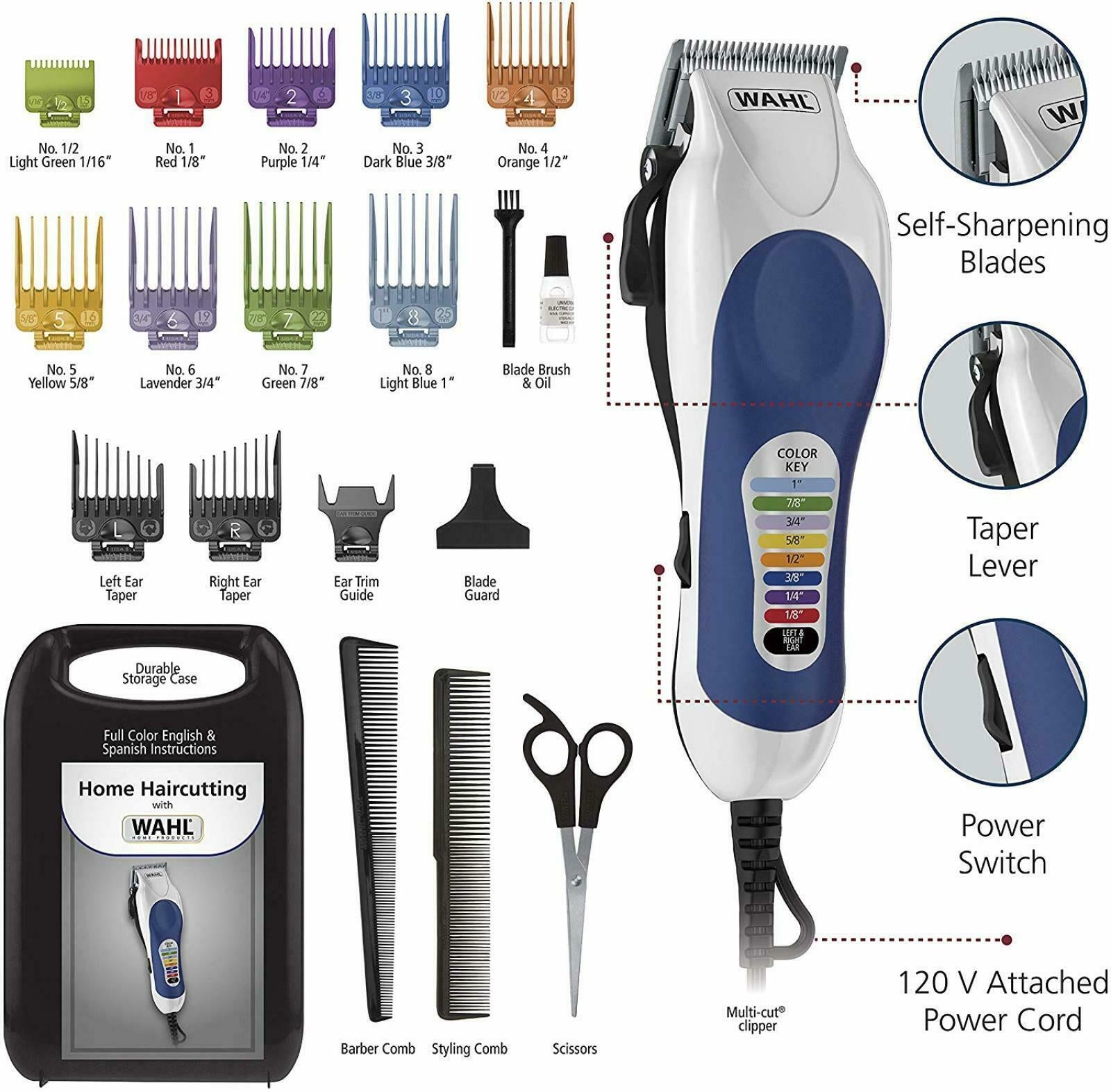 Maquina De Cortar Pelo Wahl Maquina De Afeitar Profesional Kit Corte De Cabello