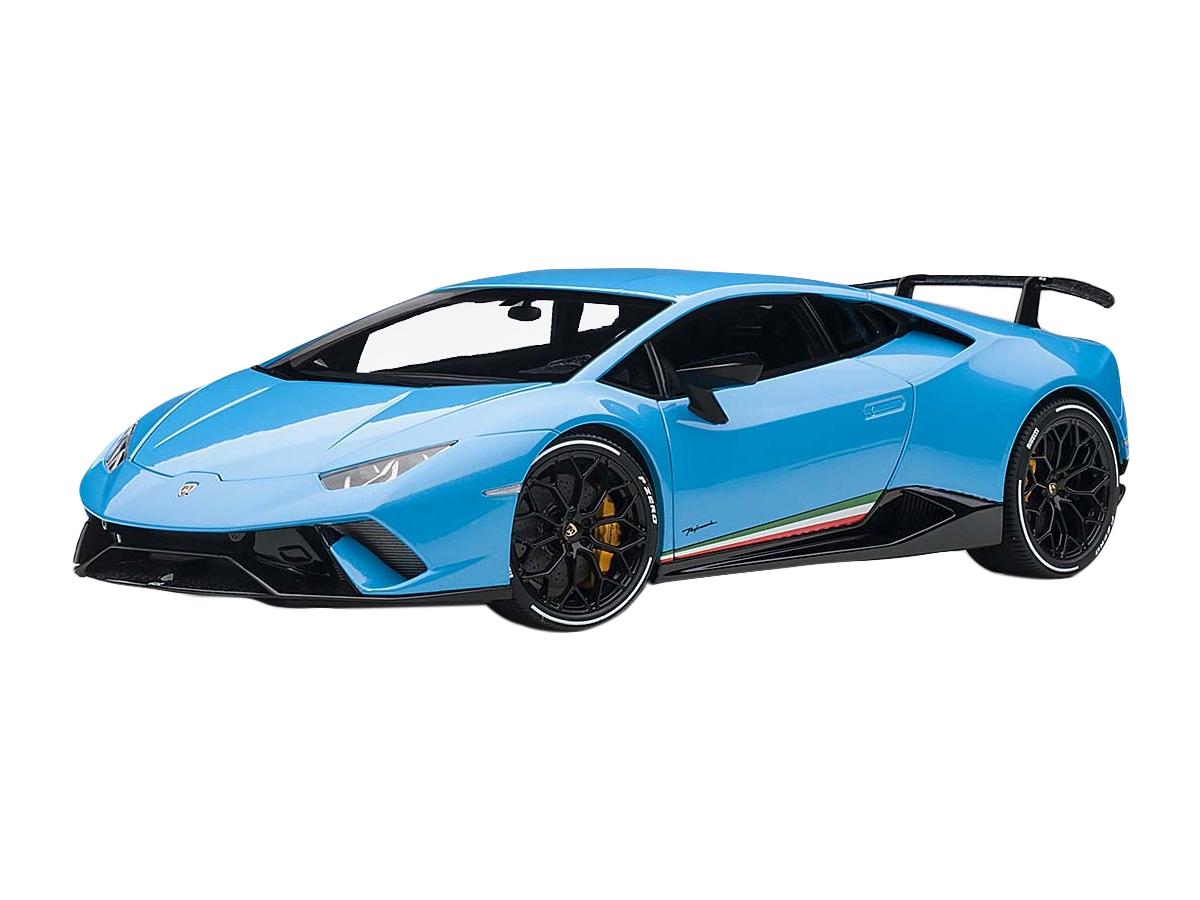 Lamborghini Huracan Performante Pearl Blue with Black Wheels 1/18 Model Car by Autoart