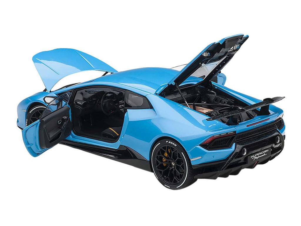 Lamborghini Huracan Performante Pearl Blue with Black Wheels 1/18 Model Car by Autoart
