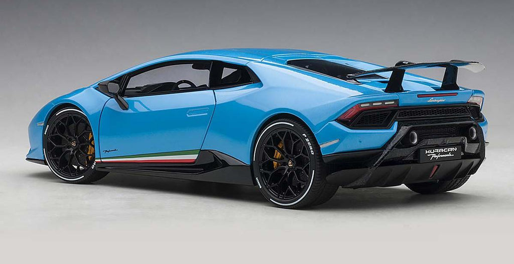 Lamborghini Huracan Performante Pearl Blue with Black Wheels 1/18 Model Car by Autoart