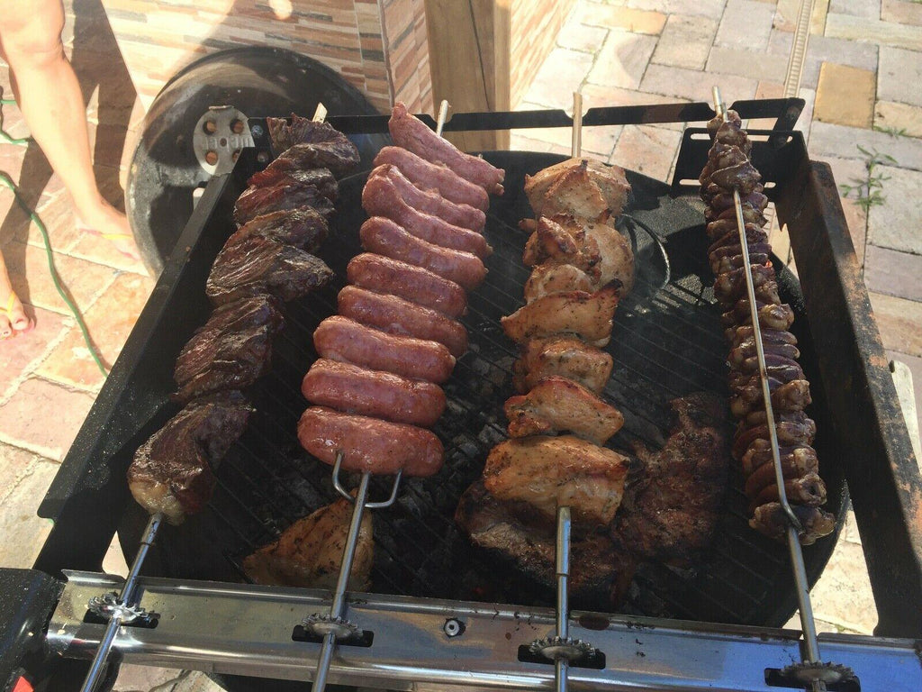 Brazilian Rotisserie BBQ  Still R Grill 5 Skewers Giragril Inox Direito
