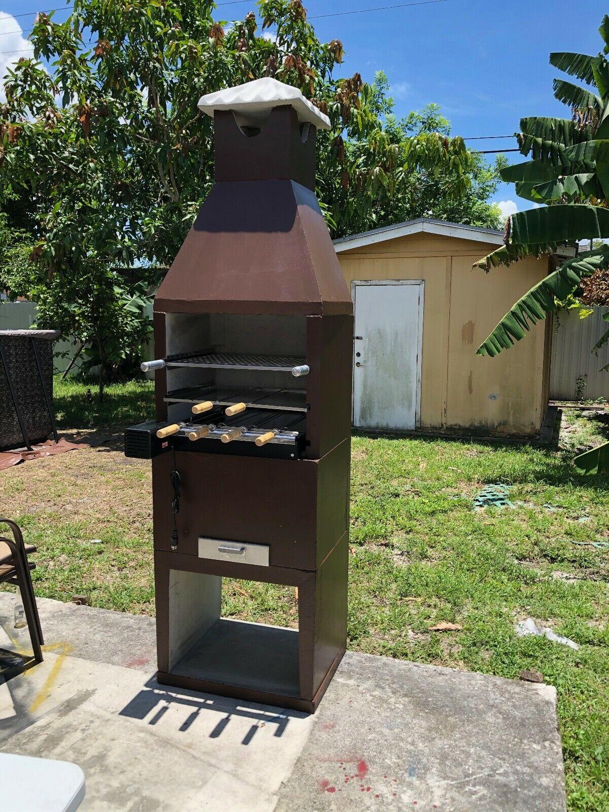 Brazilian High Rotisserie BBQ Grill  Still 6 Skewers Giragril Inox