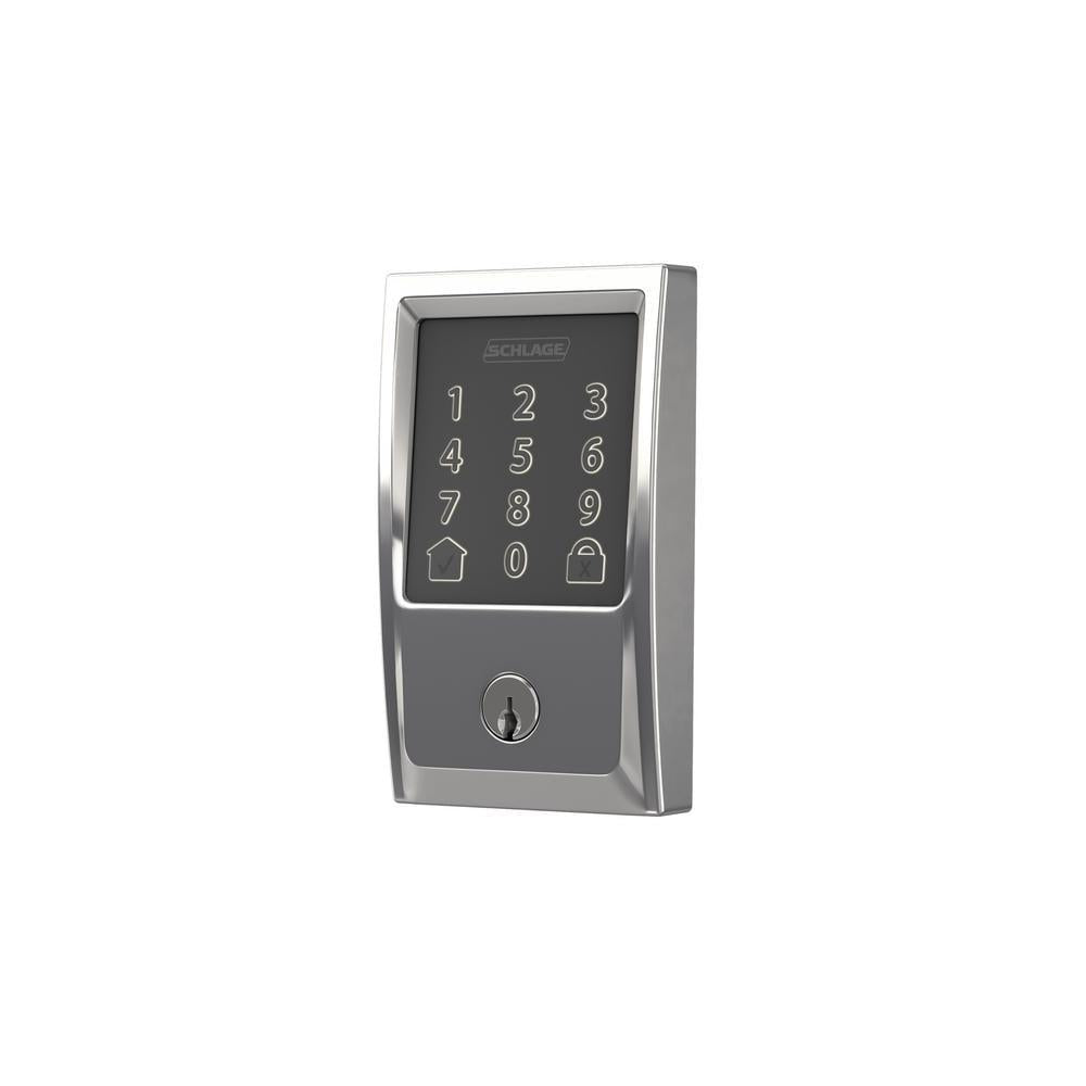 Century Bright Chrome Encode Smart Wi-Fi Door Lock with Alarm