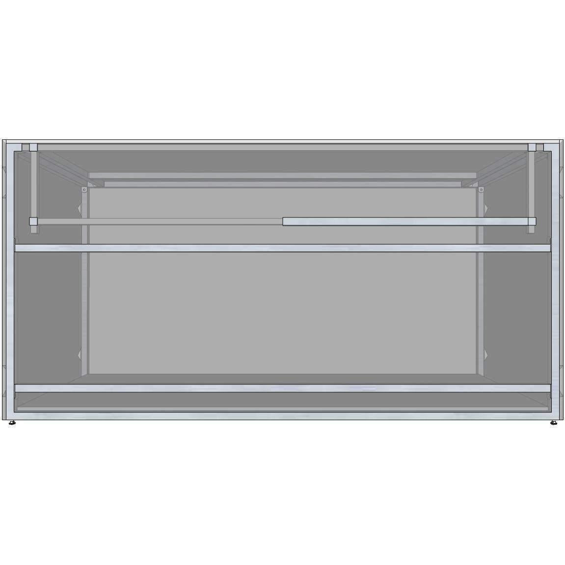 Universal 72-Inch Ready To Finish BBQ Island Appliance And StoraCabinet
