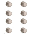 Juno Satin Nickel Privacy Bed/Bath Door Knob (8-Pack)