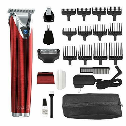 Wahl 9864r Clipper  Steel Lithium Ion Plus Beard Trimmer Deluxe Kit Red