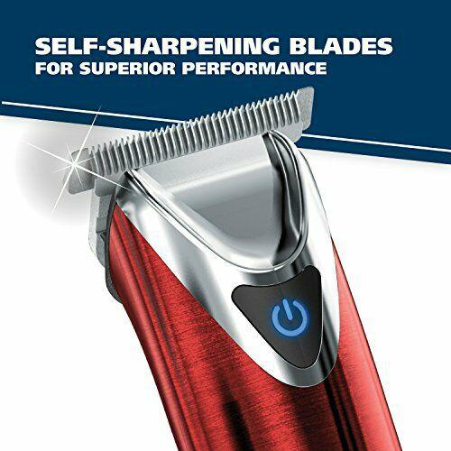 Wahl 9864r Clipper  Steel Lithium Ion Plus Beard Trimmer Deluxe Kit Red
