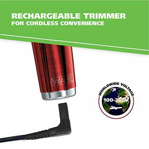 Wahl 9864r Clipper  Steel Lithium Ion Plus Beard Trimmer Deluxe Kit Red